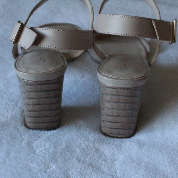 Calvin Klein Carini Snake Embossed Sandals - Picture 3 of 7